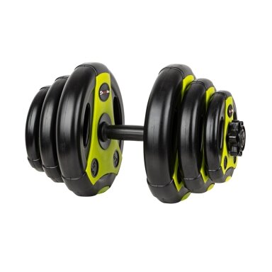 Reguliuojamas hantelis inSPORTline 3–18 kg Black-Green