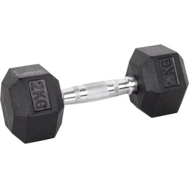 Šešiakampis hantelis inSPORTline Hexsteel 2 kg