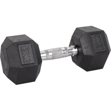 Šešiakampis hantelis inSPORTline Hexsteel 12 kg