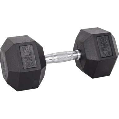 Šešiakampis hantelis inSPORTline Hexsteel 20kg Šešiakampis hantelis inSPORTline Hexsteel 20kg