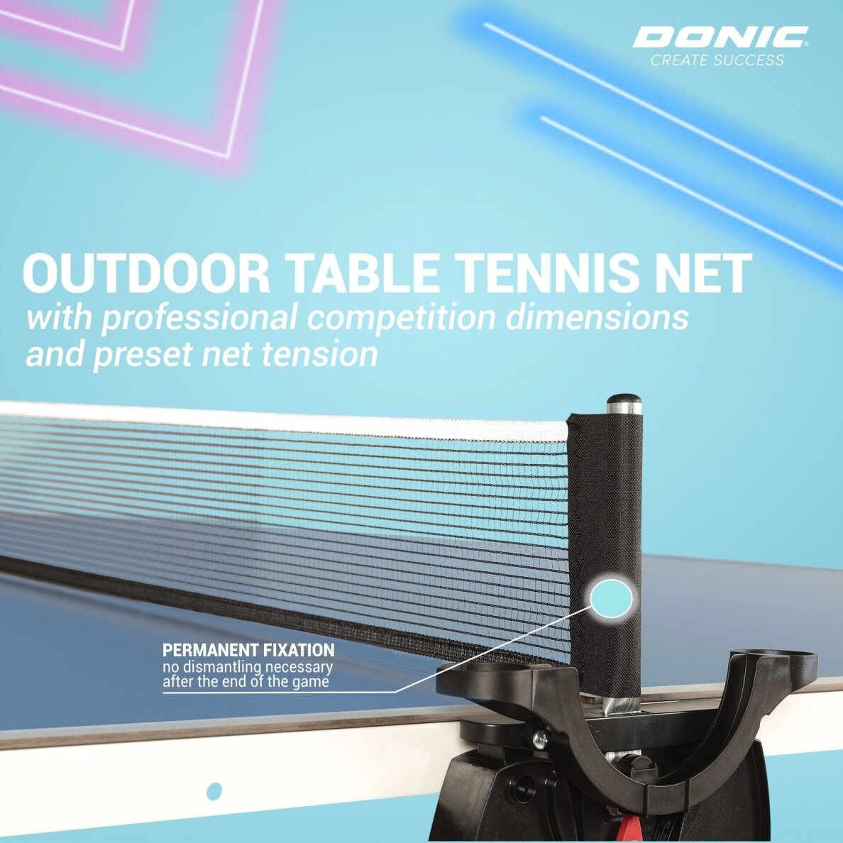 Stalo teniso stalas DONIC Outdoor Roller Fun 4 mm 5 Stalo teniso stalas DONIC Outdoor Roller Fun 4 mm 5
