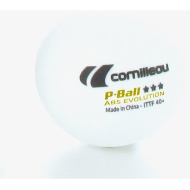 Varžybiniai stalo teniso kamuoliukai Cornilleau P-BALL ABS Evolution 3★ ITTF, 3 vnt. – balti Varžybiniai stalo teniso kamuoliukai Cornilleau P-BALL ABS Evolution 3★ ITTF, 3 vnt. – balti