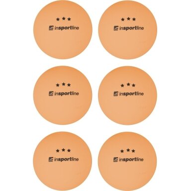 Stalo teniso kamuoliukai inSPORTline Elisenda S3, 6 vnt. – oranžiniai Stalo teniso kamuoliukai inSPORTline Elisenda S3, 6 vnt. – oranžiniai
