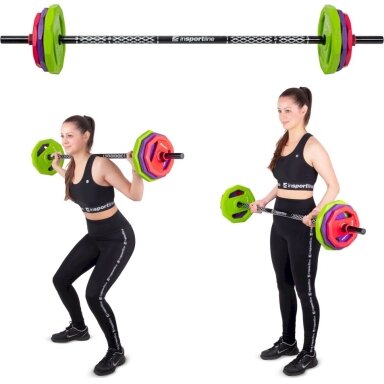 Štangos rinkinys inSPORTline Pumpino 4–19 kg