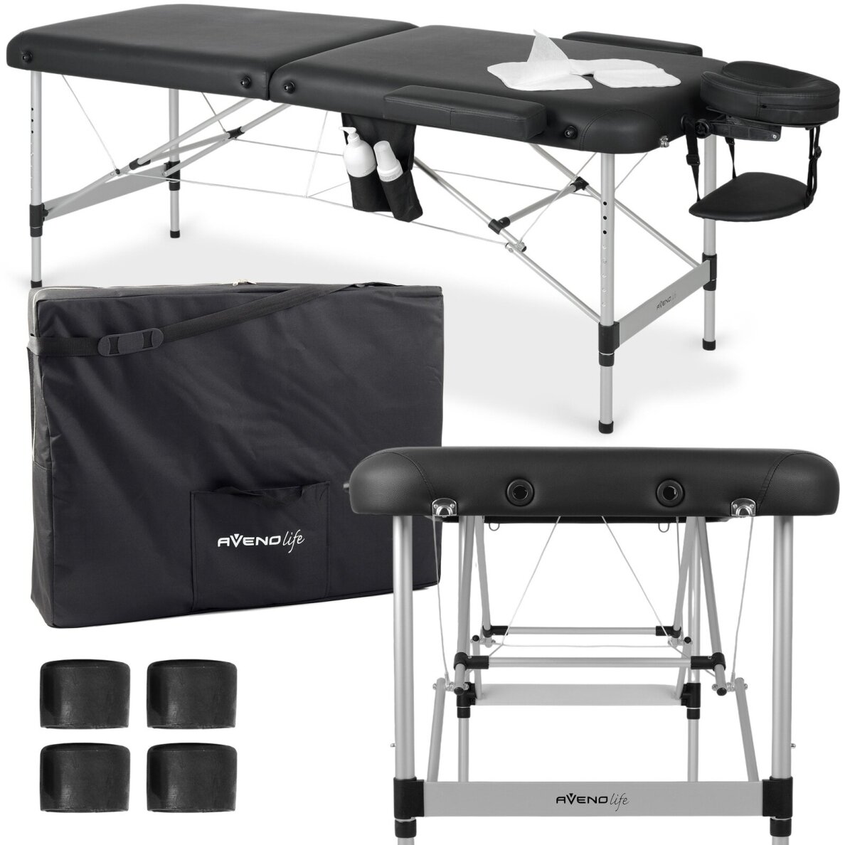 Sulankstomas masažo stalas AVENO LIFE Nadia 60 Comfy Base – aliumininis, 11,5 kg Sulankstomas masažo stalas AVENO LIFE Nadia 60 Comfy Base – aliumininis, 11,5 kg