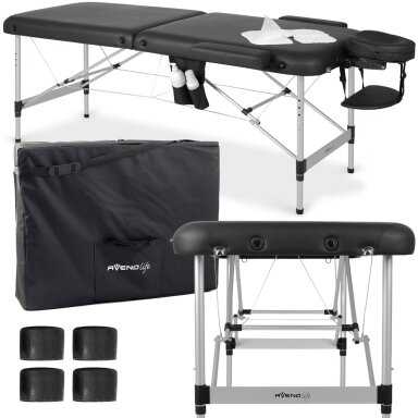 Sulankstomas masažo stalas AVENO LIFE Nadia 60 Comfy Base – aliumininis, 11,5 kg Sulankstomas masažo stalas AVENO LIFE Nadia 60 Comfy Base – aliumininis, 11,5 kg