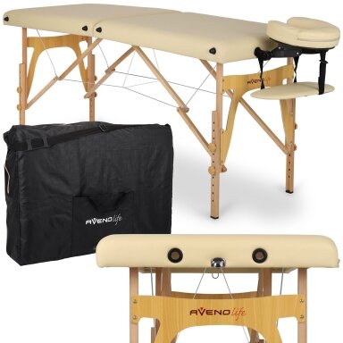 Sulankstomas masažo stalas AVENO LIFE Sonia 60 Comfy Base – medinis, tik 11 kg Sulankstomas masažo stalas AVENO LIFE Sonia 60 Comfy Base – medinis, tik 11 kg