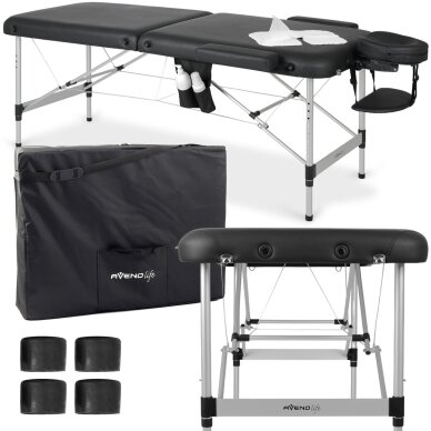 Sulankstomas masažo stalas AVENO LIFE Nadia 60 Comfy Base – aliumininis, 11,5 kg