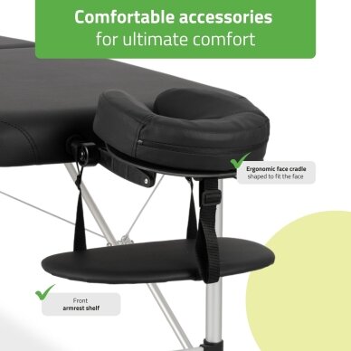 Sulankstomas masažo stalas AVENO LIFE Nina 60 Comfy Base – aliumininis, tik 10 kg 6