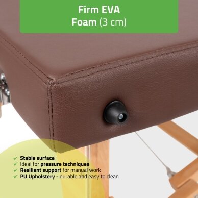 Sulankstomas tajų masažo stalas AVENO LIFE Niro 80 PU – medinis, 45–64 cm 5
