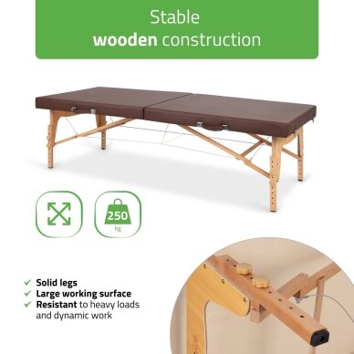 Sulankstomas tajų masažo stalas AVENO LIFE Niro 80 PU – medinis, 45–64 cm 7 Sulankstomas tajų masažo stalas AVENO LIFE Niro 80 PU – medinis, 45–64 cm 7
