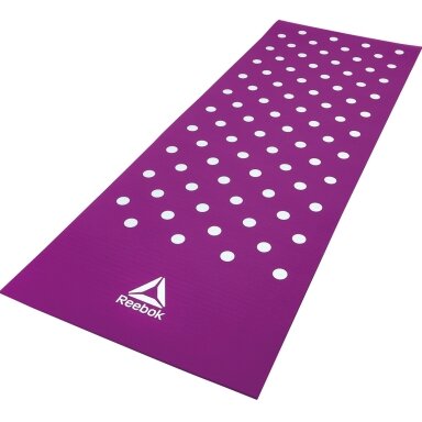 Treniruočių kilimėlis Reebok Spots 7 mm, violetinis Treniruočių kilimėlis Reebok Spots 7 mm, violetinis
