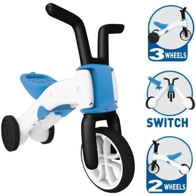 Vaikiškas balansinis dviratukas - triratukas 2in1 (iki 25kg) Chillafish Bunzi Blue Vaikiškas balansinis dviratukas - triratukas 2in1 (iki 25kg) Chillafish Bunzi Blue