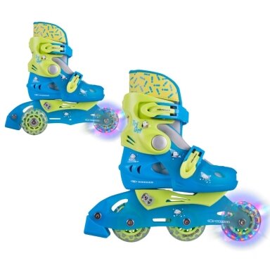 Vaikiški riedučiai WORKER TriGo Skate LED, mėlyni