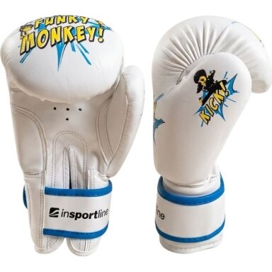Vaikiškos bokso pirštinės inSPORTline Jabbino, baltos, 6 oz