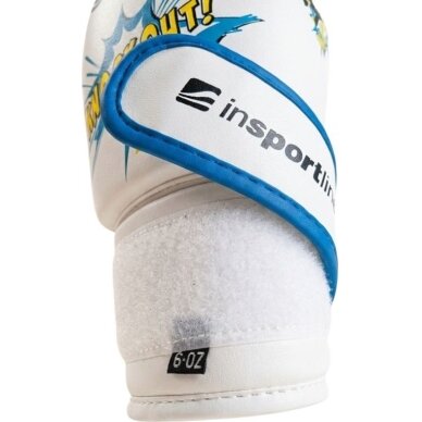 Vaikiškos bokso pirštinės inSPORTline Jabbino, baltos, 6 oz 3 Vaikiškos bokso pirštinės inSPORTline Jabbino, baltos, 6 oz 3