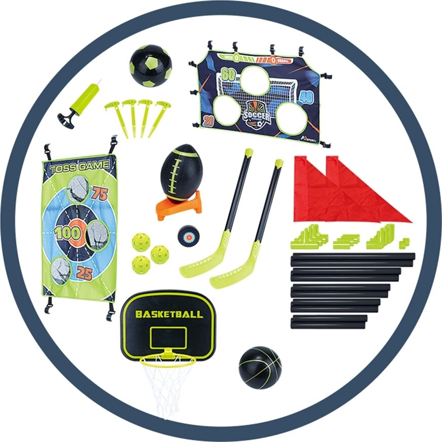 Vaikiškas sporto žaidimų rinkinys 6in1 inSPORTline SCS530 7