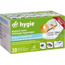 Vienkartiniai higieniniai įdėklai tualeto kėdei, basonui ir naktipuodžiui Hygie®, 20 vnt.